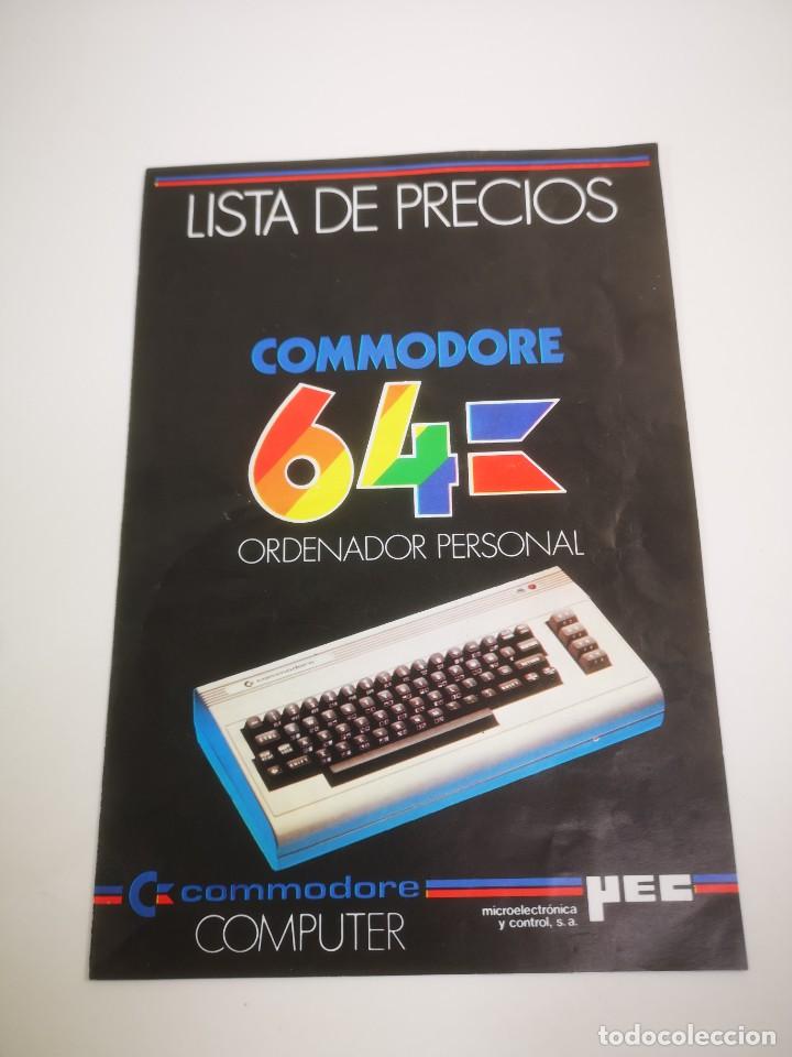 Cat&aacute;logos publicitarios: Antigua lista de precios commodore 64k