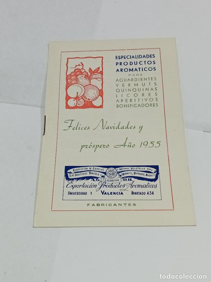 Catalogues publicitaires: CATALOGO. PRODUCTOS AROM&Aacute;TICOS PARA LICORES. FELICITACION A&Ntilde;O 1955. VALENCIA. VER INTERIOR