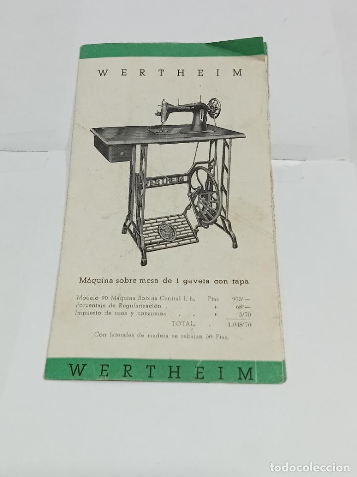 Catalogues publicitaires: FOLLETO PUBLICIDAD. MAQUINAS COSER Y BORDAR WERTHEIM. 1945. RAPIDA. ILUSTRADO. VER