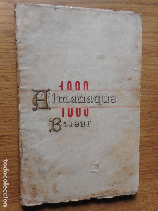 Cat&aacute;logos publicitarios: ALMANAQUE BALEAR 1888. PALMA DE MALLORCA.