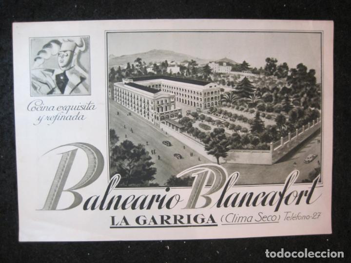 Cat&aacute;logos publicitarios: LA GARRIGA-BALNEARIO BLANCAFORT-CATALOGO PUBLICIDAD-VER FOTOS-(K-6248)