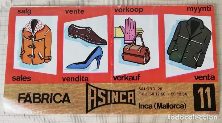 Cat&aacute;logos publicitarios: FOLLETO FABRICA DE ART&Iacute;CULOS PELETER&Iacute;A ASINCA INCA MALLORCA