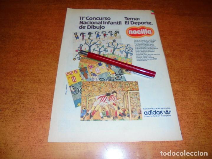 Cat&aacute;logos publicitarios: PUBLICIDAD 1981: NOCILLA Y ADIDAS, CONCURSO DE DIBUJO NACIONAL INFANTIL