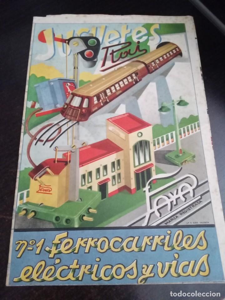 Cat&aacute;logos publicitarios: FOLLETO, CATALOGO DE PAYA DE LOS A&Ntilde;OS 40 - FERROCARRILES ELECTRICOS Y VIAS - DESPLEGADO MIDE 34 X 24