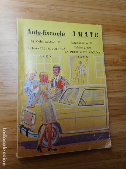 Cat&aacute;logos publicitarios: LECCIONES PROGRAMADAS.AUTO ESCUELA AMATE PUERTA DE SEGURA JAEN 1974