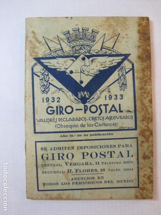 Cat&aacute;logos publicitarios: GIRO POSTAL-1932 1933-CATALOGO-VER FOTOS-(K-6318)