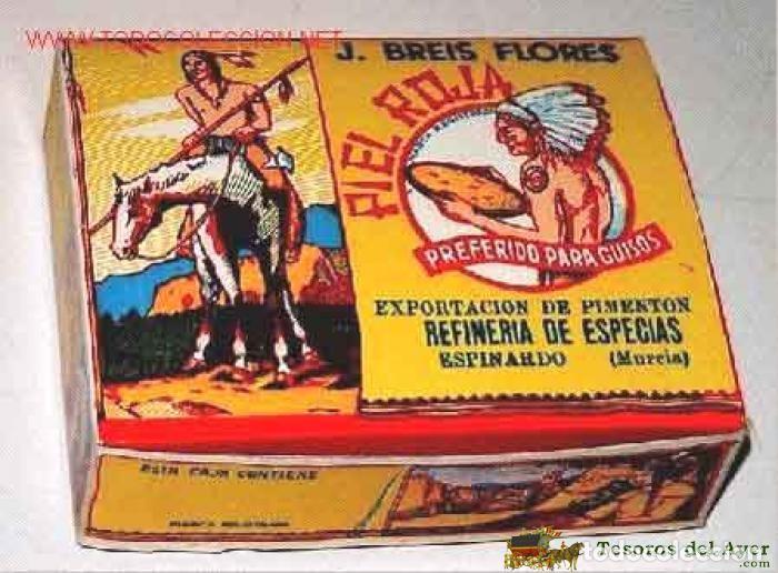 Werbekataloge: ANTIGUO CARTON DE PUBLICIDAD DE CONDIMENTO PIEL ROJA . MECANIZADO - AL TIRAR DE UNA SOLAPA PARA ARRI