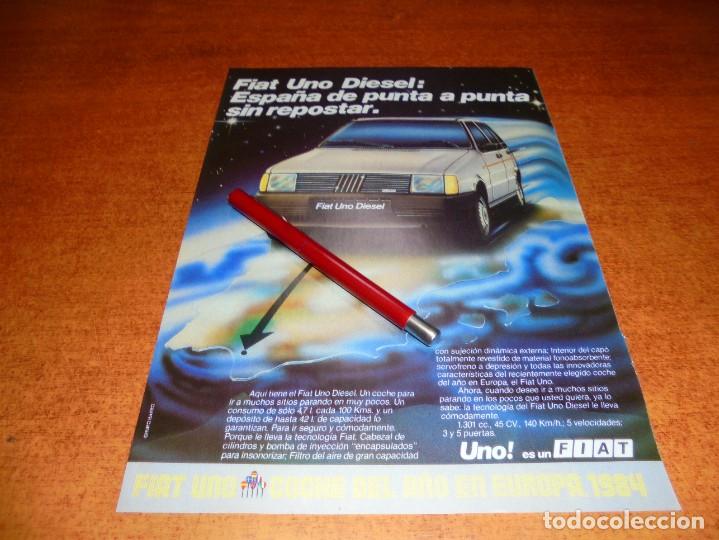 Cat&aacute;logos publicitarios: PUBLICIDAD 1984: FIAT UNO DIESEL