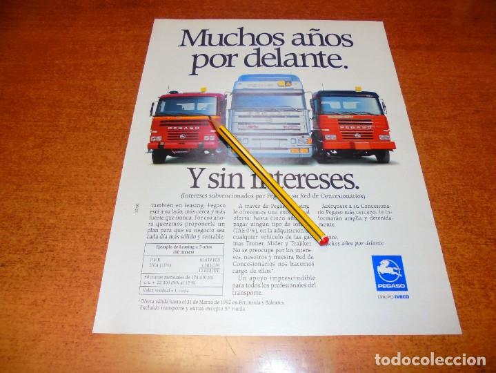 Cat&aacute;logos publicitarios: PUBLICIDAD DE 1992: CAMIONES PEGASO