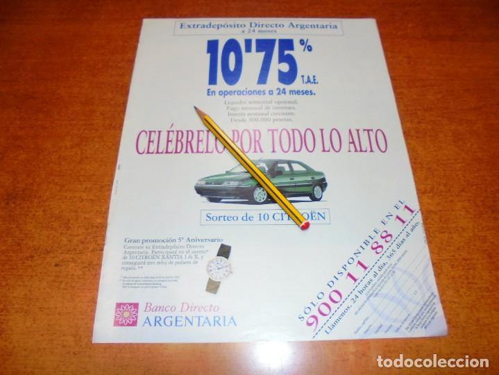 Cat&aacute;logos publicitarios: PUBLICIDAD A&Ntilde;OS 90: BANCO DIRECTO ARGENTARIA SORTEO DE 10 CITROEN