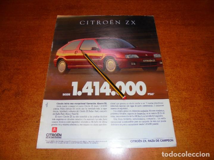 Cat&aacute;logos publicitarios: PUBLICIDAD A&Ntilde;OS 90: CITROEN ZX