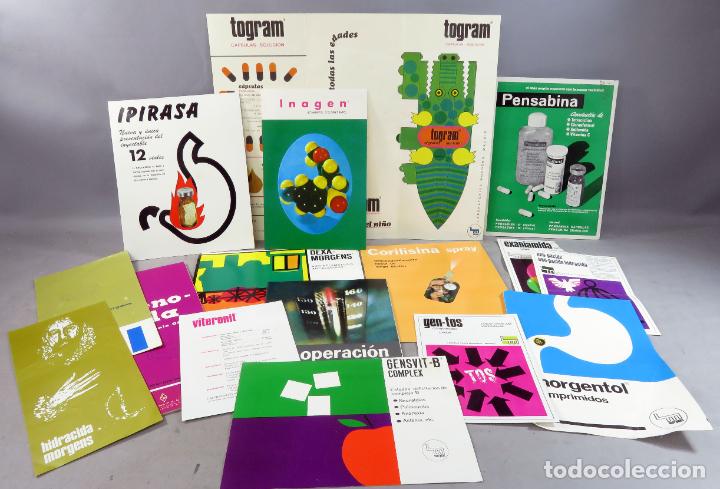 Catalogues publicitaires: 19 folletos publicidad farmacia medicina Laboratorios diferentes a&ntilde;os 60 - 70 - 80