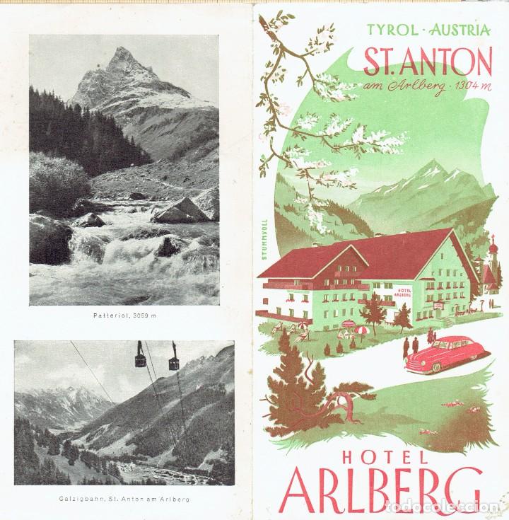 Cat&aacute;logos publicit&aacute;rios: FOLLETO HOTEL ARLBERG ST. ANTON TYROL AUSTRIA 1960/70.