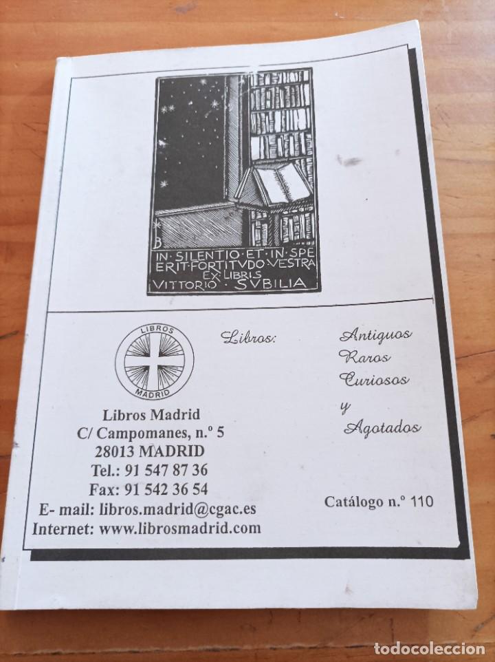 Werbekataloge: LIBROS MADRID,ANTIGUOS,RAROS,CURIOSOS Y AGOTADOS,CATALOGO N.10,87 PAG