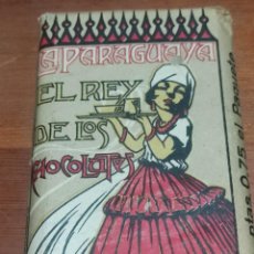 Catálogos publicitarios: RARÍSIMA PROPAGANDA DE CHOCOLATES LA PARAGUAYA, VILLAJOYOSA, ALICANTE. Lote 343165518