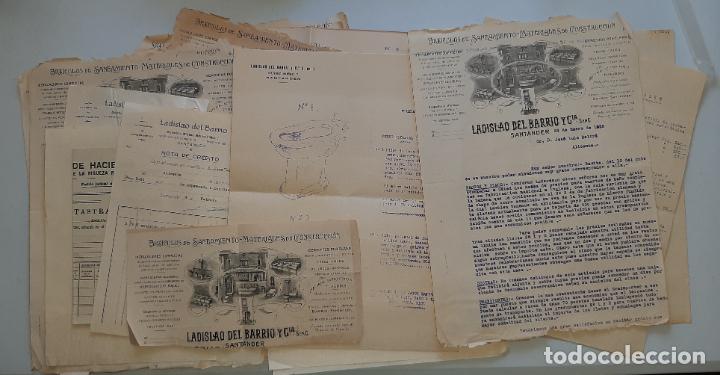 Cat&aacute;logos publicitarios: LOTE DE 2 CATALOGOS CIRCULARES Y DOCUMENTACI&Oacute;N DE LADISLAO DEL BARRIO Y CIA. SANTANDER 1924 - 1925