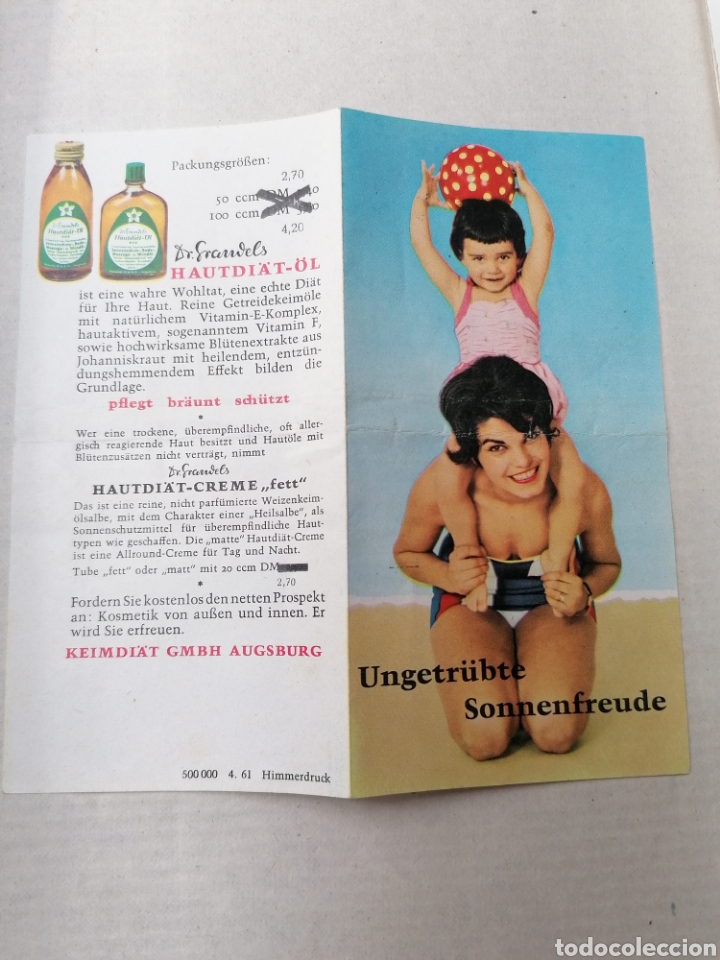 Werbekataloge: Folleto publicitario alem&aacute;n a&ntilde;os 60.