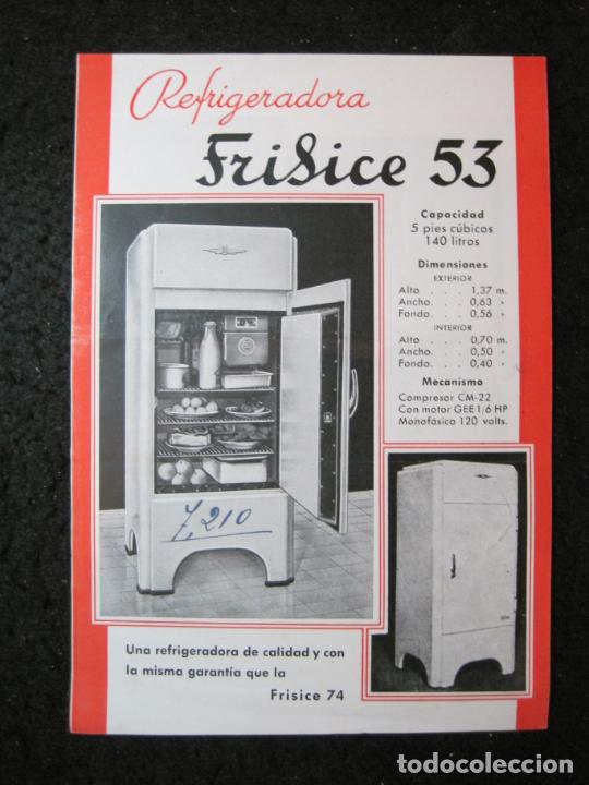 Catalogues publicitaires: NEVERA REFRIGERADORA FRISICE 53-PUBLICIDAD ANTIGUA-VER FOTOS-(K-6976)