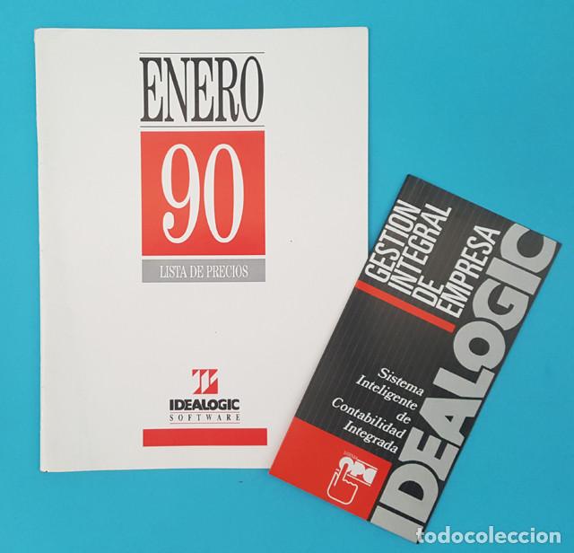 Werbekataloge: LISTA DE PRECIOS IDEALOGIC ENERO 90 1990 30 PAG, PROGRAMAS PC Y ACCESORIOS + FOLLETO, INFORM&Aacute;TICA