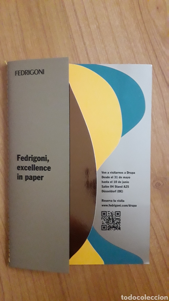 Werbekataloge: MUESTRARIO DE PAPELES DE IMPRENTA. CUATRO P&Aacute;GINAS. FEDRIGONI. PERFECTO ESTADO