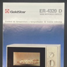 Catálogos publicitarios: CATALOGO GOLD STAR - HORNO MICROONDAS COMPACTO ER 4320-D. Lote 348369763