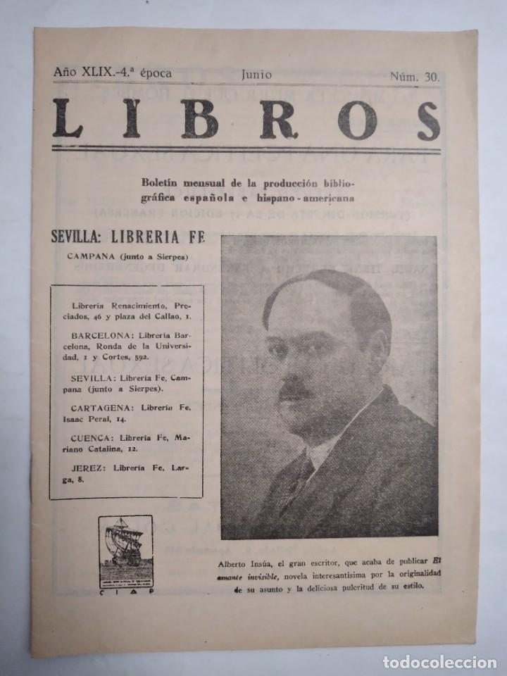Werbekataloge: LIBRER&Iacute;A FE SEVILLA JULIO 1949 N&ordm; 30 CAT&Aacute;LOGO LIBROS BOLET&Iacute;N MENSUAL DE NOVEDADES