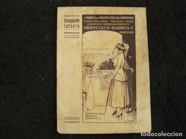 Cataloghi pubblicitari: BARCELONA-FABRICA PRODUCTOS ALIMENTICIOS FRANCISCO GARRIGA-PUBLICIDAD-VER FOTOS-(K-7028)