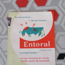 Catálogos publicitarios: PUBLICIDAD VACUNA ANTICATARRAL ENTORAL CÁPSULAS LILLY INDIANA ESPAÑA. Lote 349227694