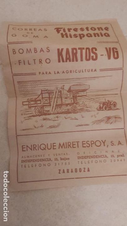 Advertising Catalogs: Publicidad maquinaria para la agricultura enrique miret espoy Zaragoza