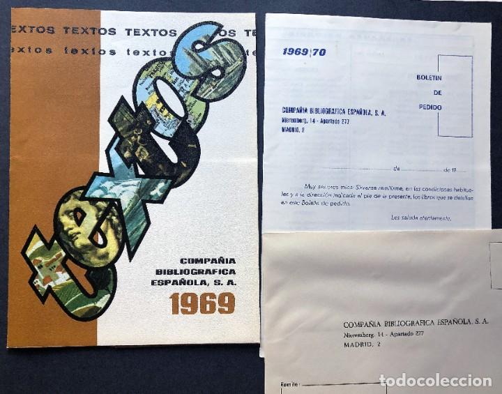 Catalogues publicitaires: FOLLETO Y BOLET&Iacute;N PEDIDO / COMPA&Ntilde;&Iacute;A BIBLIOGR&Aacute;FICA ESPA&Ntilde;OLA 1969 / TEXTOS ESCOLARES - UNIDADES DID&Aacute;CT