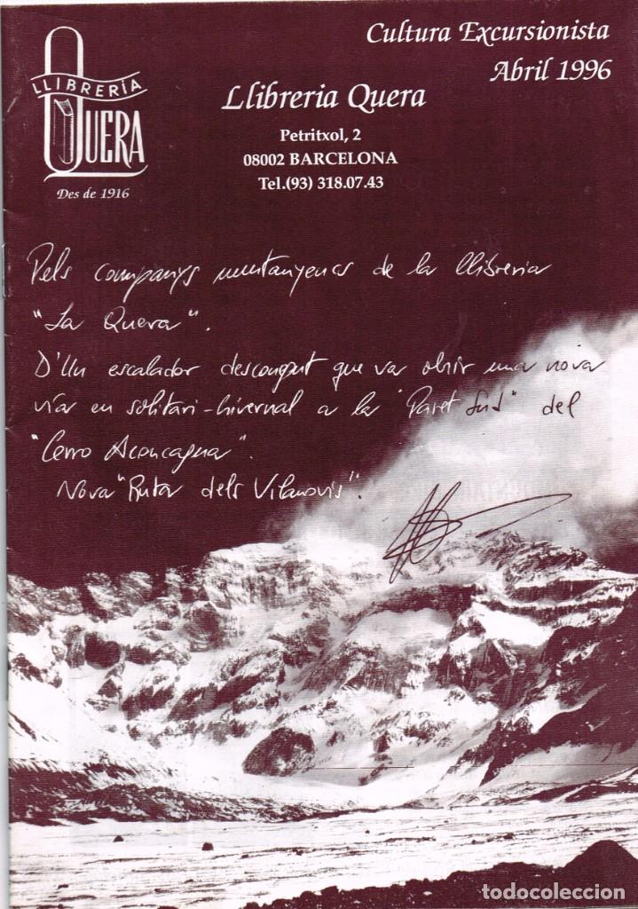 Cataloghi pubblicitari: 1996 Abril Cataleg Llibreria Quera Cultura Excursionista des de 1916 C/Petritxol - Barcelona