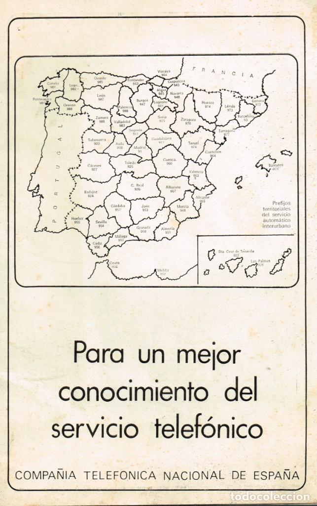 Cataloghi pubblicitari: 1972 Folleto Publicitario/Informativo &rdquo;Para un Mejor Conocimiento del Servicio Telef&oacute;nico&rdquo;