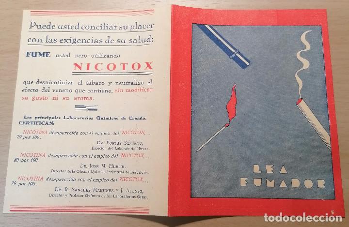 Werbekataloge: FOLLETO NICOTOX PARA LOS FUMADORES A&Ntilde;OS 20 - 30