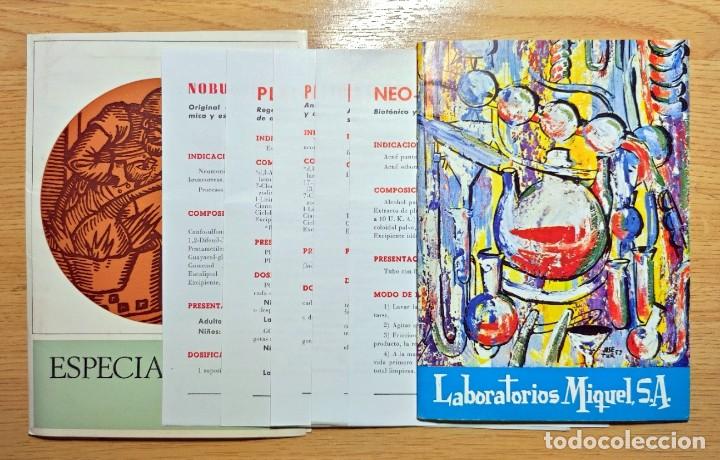 Werbekataloge: LABORATORIO MIQUEL BARCELONA DOCUMENTOS PUBLICIDAD FARMACIA 1964