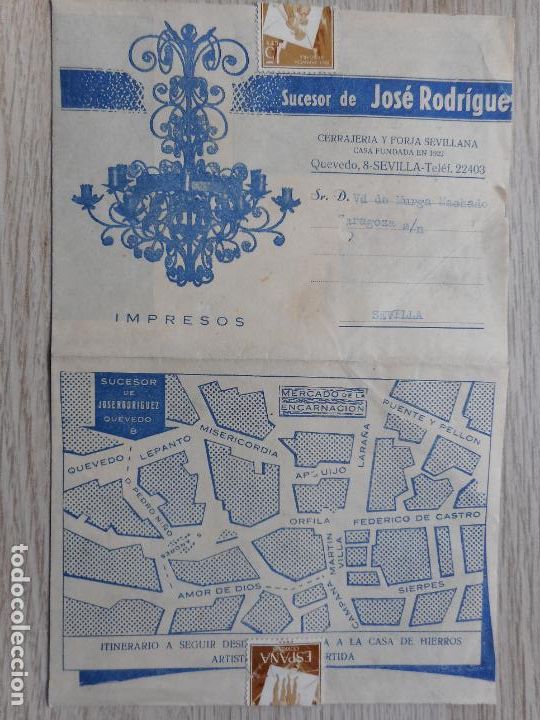 Cat&aacute;logos publicitarios: ANTIGUO CATALOGO SUCESOR JOSE RODRIGUEZ. CERRAJERIA Y FORJA SEVILLANA