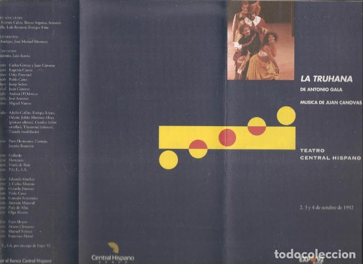 Cat&aacute;logos publicitarios: EXPO&acute;92. SEVILLA. CAT&Aacute;LOGO PUBLICITARIO. TEATRO: LA TRUHANA. ANTONIO GALA / CONCHA VELASCO.(P/C50)