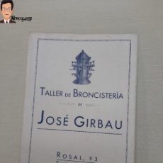 Catálogos publicitarios: VIEJO CATÁLOGO CAFETERAS DE BRONCE - TALLER BRONCISTERÍA JOSÉ GIRBAU - BARCELONA - MÁQUINA CAFÉ. Lote 362303100
