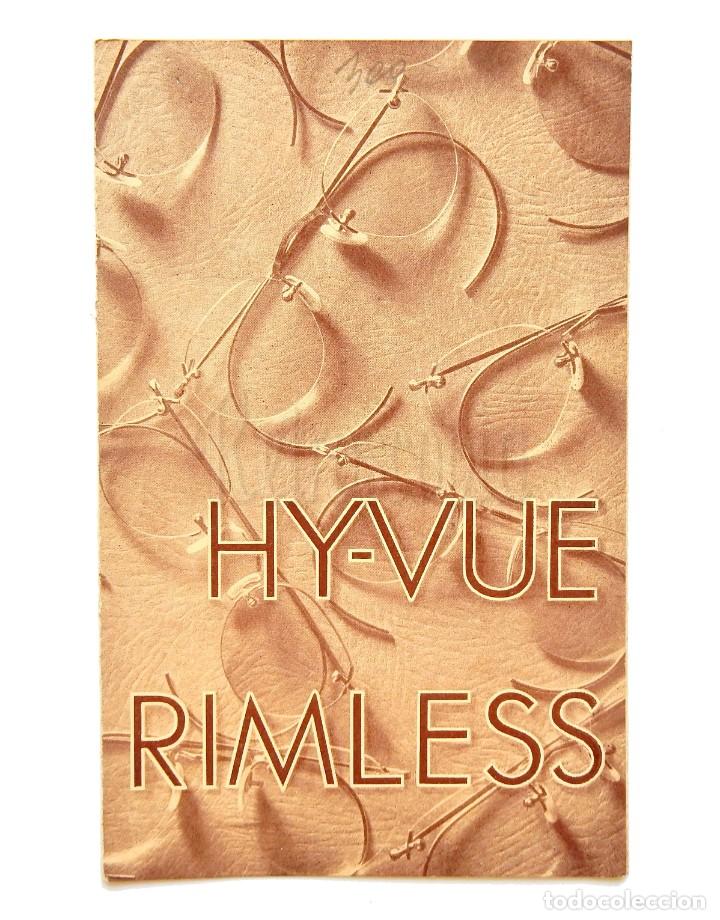 Cat&aacute;logos publicitarios: CATALOGO PUBLICIDAD LENTES HY VUE RIMLESS. RAPHAEL'S. LONDRES A&Ntilde;OS 40 &Oacute;PTICA OPTOMETRIA OFTALMOLOG&Iacute;A