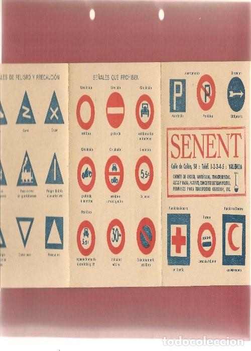 Cat&aacute;logos publicitarios: 01535 PUBLICIDAD SENEN AUTOESCUELA VALENCIA se&ntilde;ales de peligro y circulaci&oacute;n
