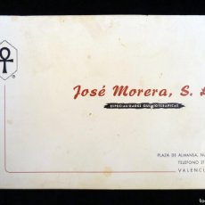 Catálogos publicitarios: JOSE MORERA, S.L. ESPECIALIDADES QUIMIOTERAPICAS. VALENCIA, AÑOS 60. TALO-SINT. FITOSANITARIOS. Lote 366202626