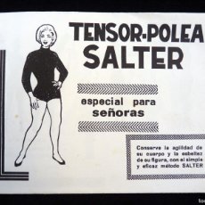 Catálogos publicitarios: TENSOR POLEA SALTER, ESPECIAL PARA SEÑORAS. MANUAL DE USO. AÑOS 60-70. Lote 366222596