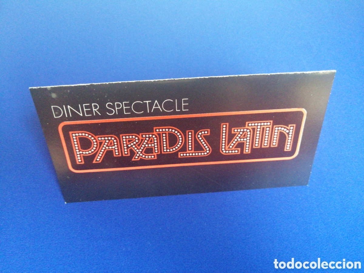 Cat&aacute;logos publicitarios: PARADIS LATIN CABARET (FRANCIA) RESERVADO