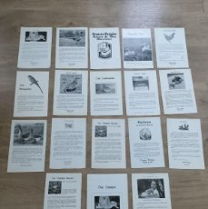 Catálogos publicitarios: GRANJA PARAISO ARENYS DE MAR LOTE DE 18 ANTIGUOS FOLLETOS PUBLICITARIOS