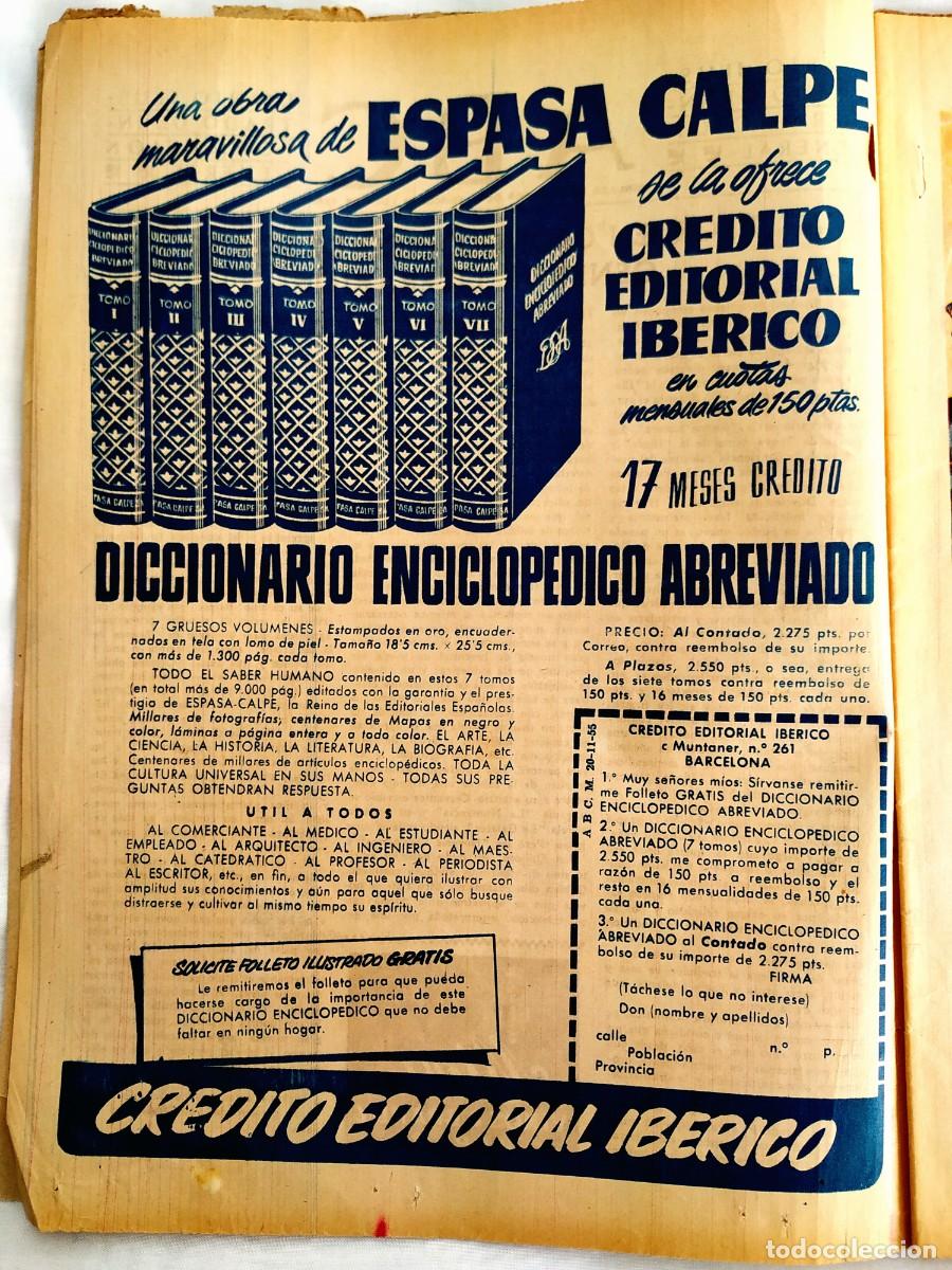Cat&aacute;logos publicit&aacute;rios: ABC, 1955 - PUBLICIDAD CR&Eacute;DITO EDITORIAL IB&Eacute;RICO PARA ADQUISICI&Oacute;N DE DICCIONARIO ESPASA ABREVIADO