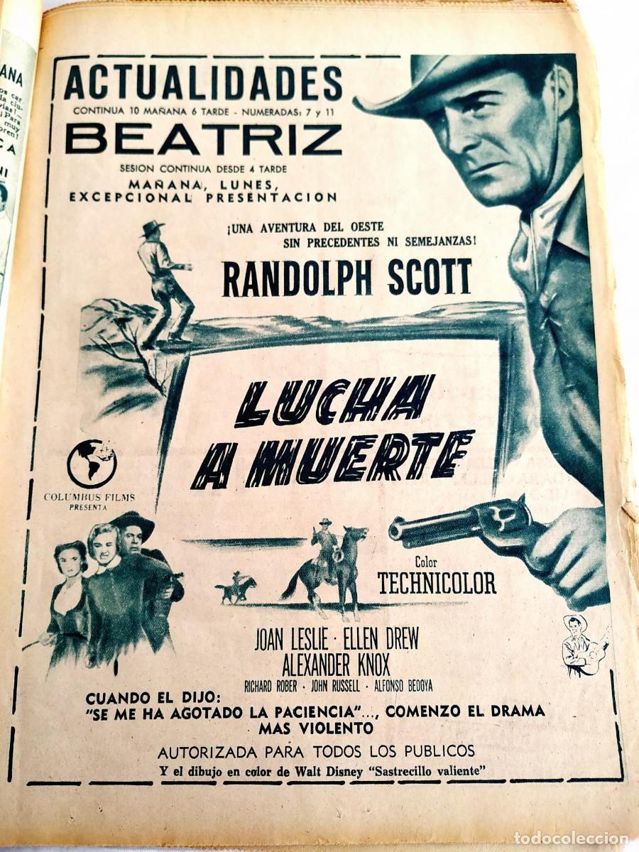 Cat&aacute;logos publicit&aacute;rios: ABC, 1955 - PUBLICIDAD CINE BEATRIZ: LUCHA A MUERTE Y LA VENTANA INDISCRETA