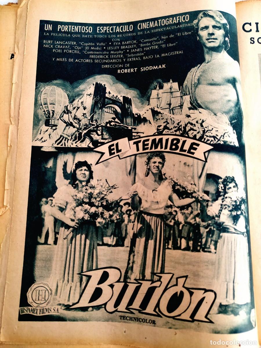 Cat&aacute;logos publicit&aacute;rios: ABC, 1955 - PUBLICIDAD PEL&Iacute;CULA EL TEMIBLE BURL&Oacute;N, CON BURT LANCASTER