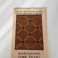Catálogos publicitarios: CATALOGO BALDOSAS CORCHO ROBINSON 1929 EXPO SEVILLA BARCELONA COMO MOSAICO HIDRAULICO