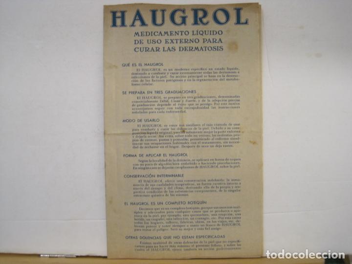 Cataloghi pubblicitari: HAUGROL-MEDICAMENTO LIQUIDO-PUBLICIDAD-VER FOTOS-(K-7696)