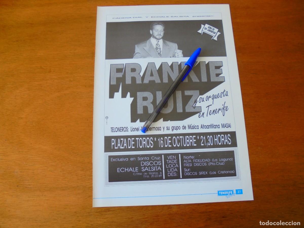 Cat&aacute;logos publicitarios: PUBLICIDAD 1993: FRANKIE RUIZ, PLAZA DE TOROS DE SANTA CRUZ DE TENERIFE (16 DE OCTUBRE 1993)