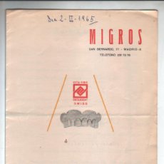 Catálogos publicitarios: LABORATORIOS MIGROS (MADRID) - CATALOGO DE PRECIOS - MEDICINA, FARMACIA, LABORATORIO - 8 PAG.. Lote 170010540